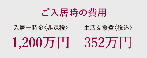 ご入居時の費用
