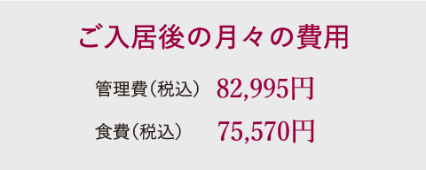 ご入居時の費用